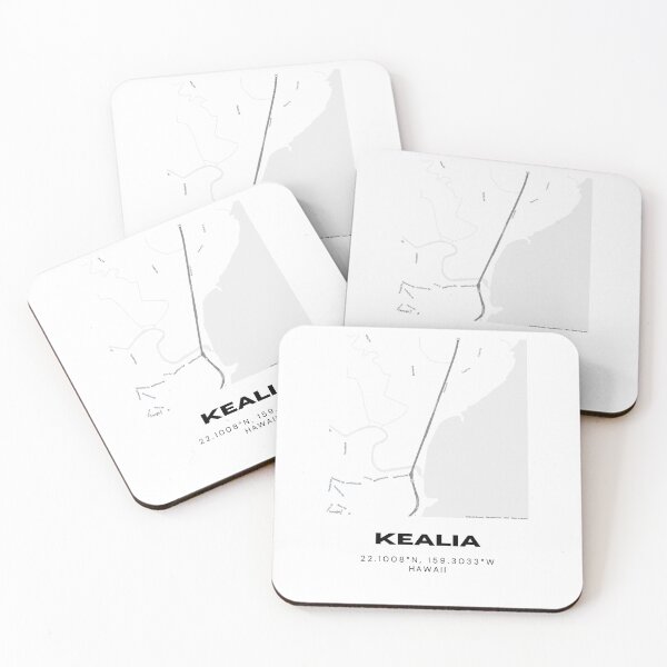 Item preview, Kealia Kauai Map | Minimalist East Kauai Hawaii Location Design designed and sold by RM-Journey.