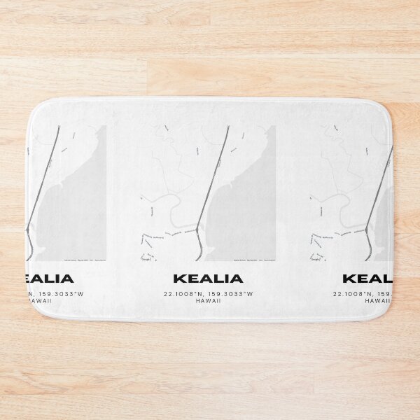 Item preview, Kealia Kauai Map | Minimalist East Kauai Hawaii Location Design designed and sold by RM-Journey.