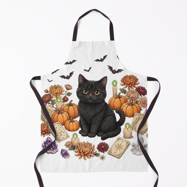 Item preview, Black Cat Halloween Tarot Card & Pumpkins Witchy Autumn Aesthetic designed and sold by Ghostlycats2026.