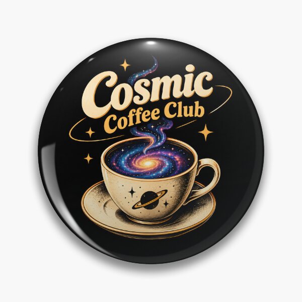 Item preview, Cosmic Coffee Club Retro Galaxy Mug Coffee Lover Vintage 70s Space Magic Sticker designed and sold by MCV-Designs.