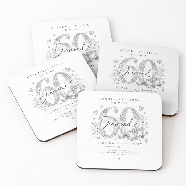 Item preview, Tarjeta de 60º aniversario de bodas | Tarjeta de aniversario de diamante para mamá y papá designed and sold by Aesthetic-Avenue.