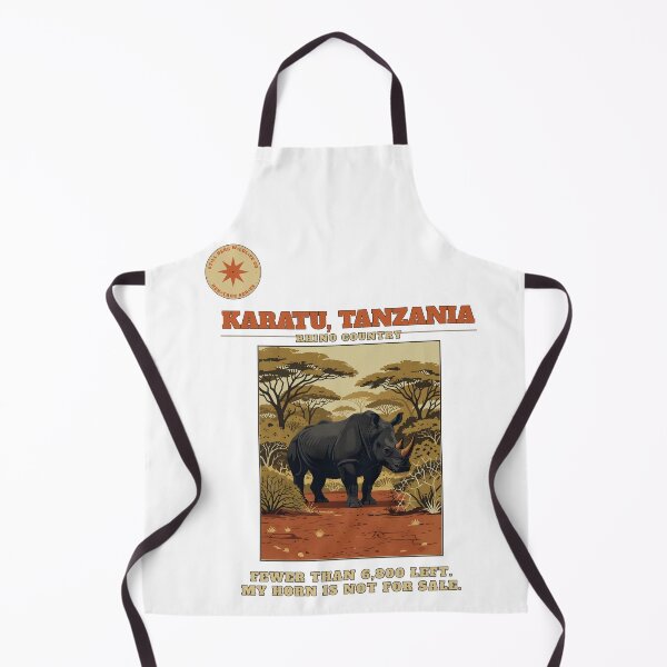 Item preview, Karatu Tanzania Black Rhino Vintage Safari T-Shirt designed and sold by StillHereWild.co.