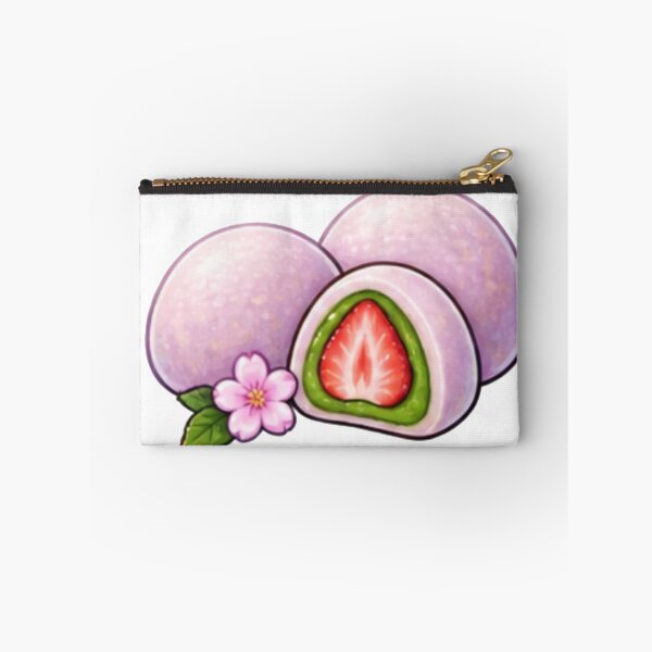 Item preview, Cute Strawberry Mochi with Pink Flower – Japanese Kawaii Dessert designed and sold by Kiralemon.