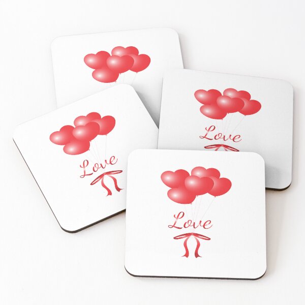 Item preview, Romantic Red Heart Balloons Fly Away Vector Design designed and sold by Carftora786.