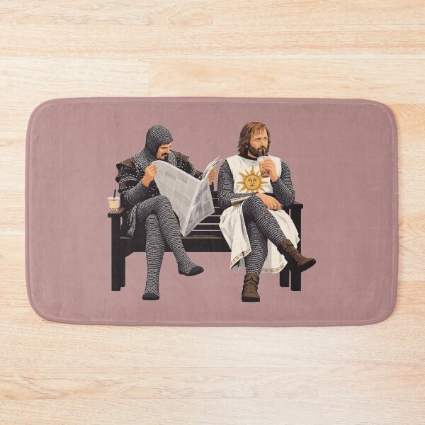 Item preview, Medieval Knights Drinking Boba Tea On Park Bench Anachronism designed and sold by KungPowUnicorn.