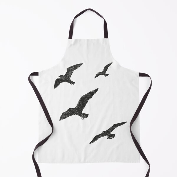 Item preview, Flying Black Birds Silhouette Transparent Pencil Sketch designed and sold by IriArt-Designs.