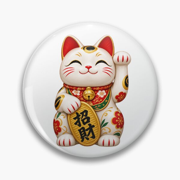 Item preview, Fortune Cat Lucky Maneki Neko with Gold Coin designed and sold by CzipipitoStudio.