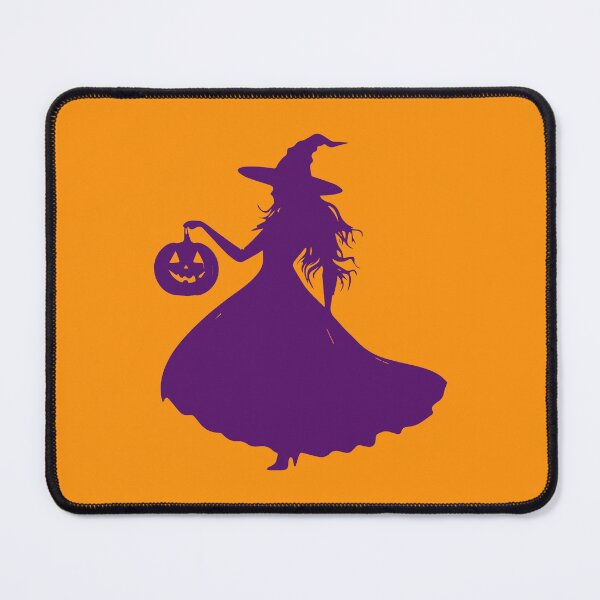 Item preview, Purple Witch Silhouette with Pumpkin Lantern Halloween designed and sold by SolutionsArt.