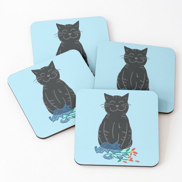 Item preview, Good Luck Black Cat  designed and sold by DanuskaArt.