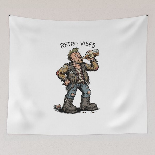 Item preview, The Last Boulevardier: Vintage 1980s Street Punk Art Print designed and sold by FreiherrPK.