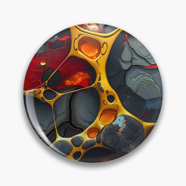 Item preview, molten gold veins weaving over cracked, charcoal-grey rock. designed and sold by Random Precision Software.