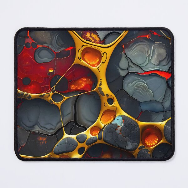 Item preview, molten gold veins weaving over cracked, charcoal-grey rock. designed and sold by Random Precision Software.
