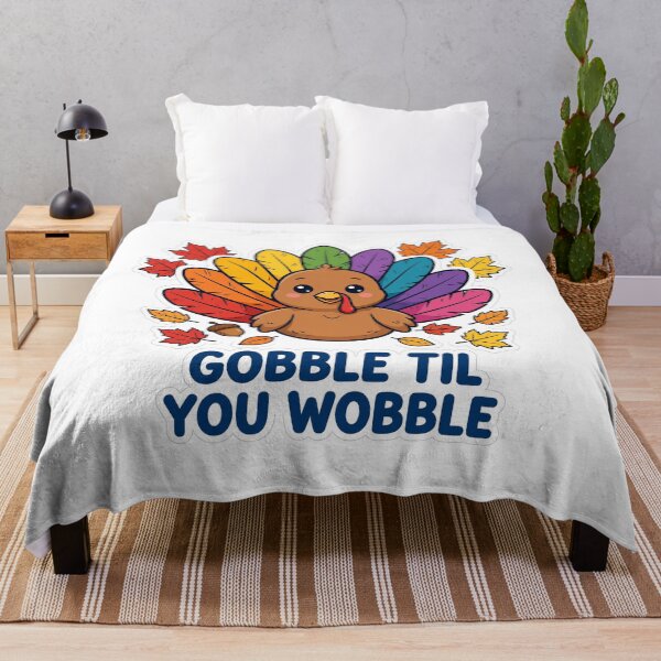 Item preview, Gobble Til You Wobble Funny Turkey designed and sold by LunaAdventurer.