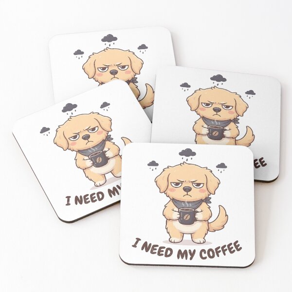 Item preview,  of Grumpy Chibi Dog needs coffee  designed and sold by cobano.