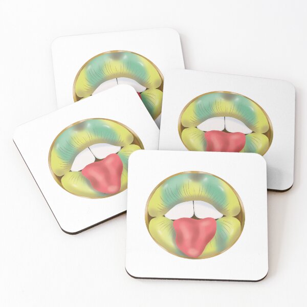 Item preview, Rebel Lips Pop Art – Duotone Lime seablue Lips designed and sold by GoldenRebels.
