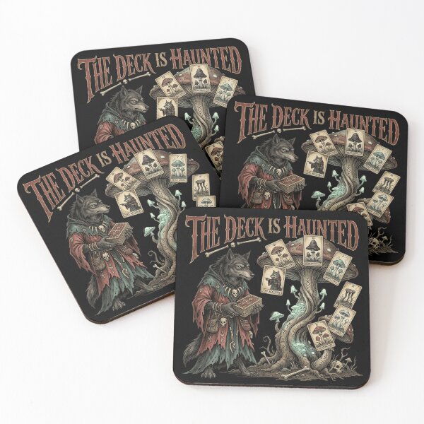 Item preview, The Deck Is Haunted – Gothic Wolf Mushroom Tarot designed and sold by printedartgoods.