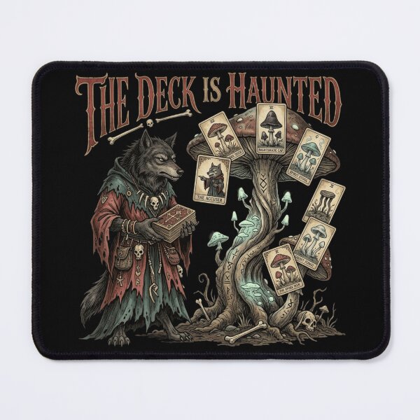 Item preview, The Deck Is Haunted – Gothic Wolf Mushroom Tarot designed and sold by printedartgoods.