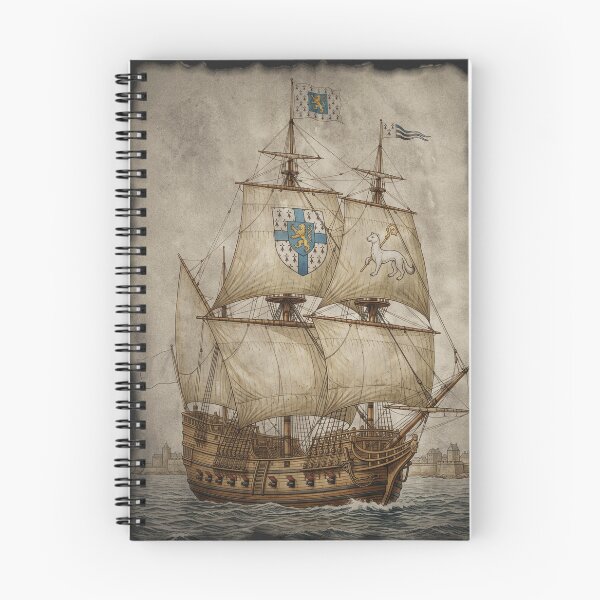 Item preview, The Corsair of Saint-Malo: 16th-Century Breton Privateer Galleon Art Print designed and sold by FreiherrPK.