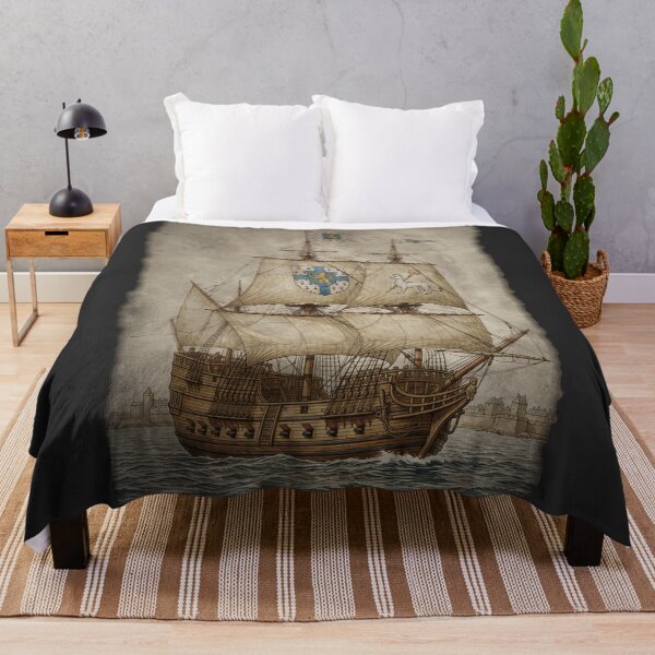 Item preview, The Corsair of Saint-Malo: 16th-Century Breton Privateer Galleon Art Print designed and sold by FreiherrPK.