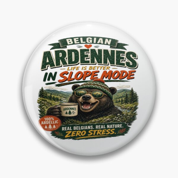 Item preview, Belgian Ardennes: Life Is Better In Slope Mode - Funny Bear T-Shirt designed and sold by Sushikidsntoddlers.