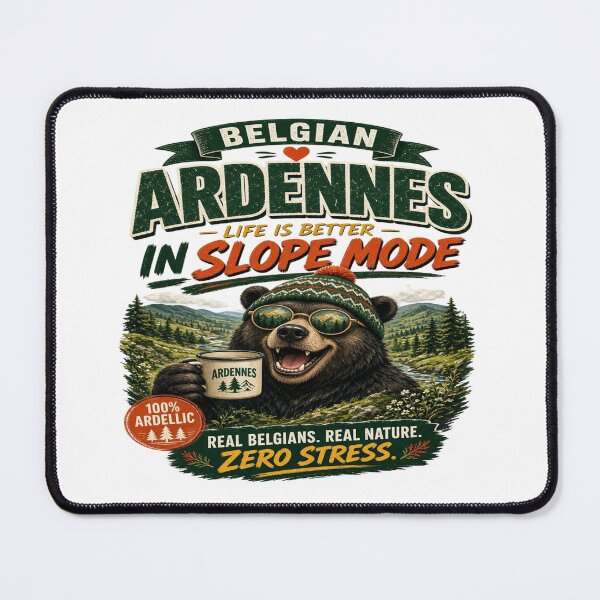 Item preview, Belgian Ardennes: Life Is Better In Slope Mode - Funny Bear T-Shirt designed and sold by Sushikidsntoddlers.