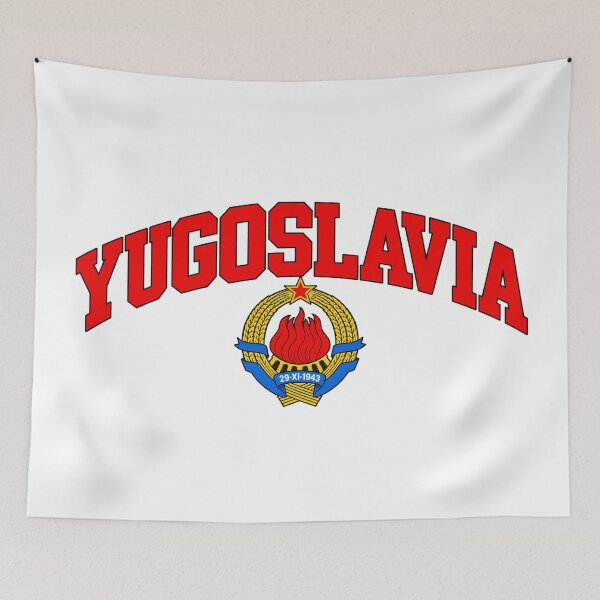 Item preview, Yugoslavia Retro Varsity Lettering & Yugoslav Emblem designed and sold by pantapita.