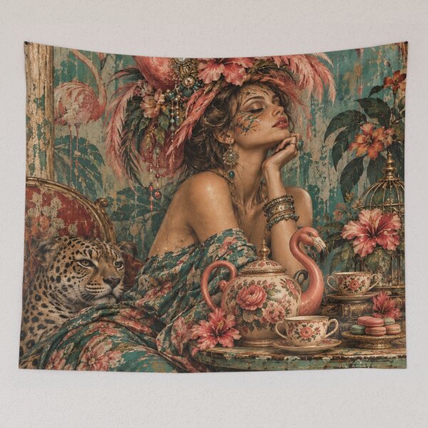 Item preview, Flamingo Tea & Tropical Dreams designed and sold by FloramoonArt.