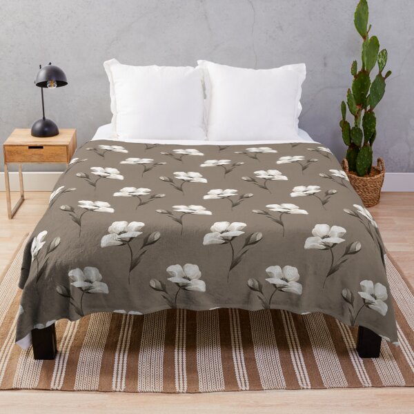 Item preview, Earthy Taupe Elegant Botanical Wildflower Pattern designed and sold by ​Jyoti Digital Artist.