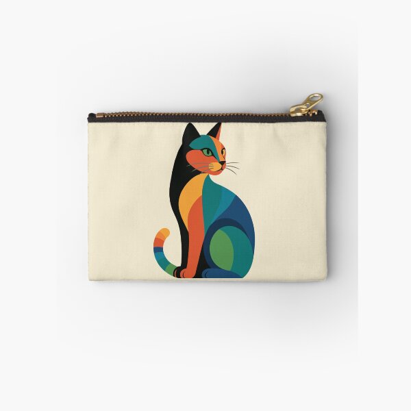 Item preview, Colorful Geometric Cat | Modern Abstract Feline Art designed and sold by ZanyPaintbrush.