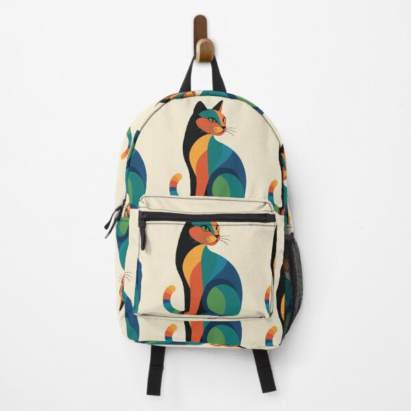 Item preview, Colorful Geometric Cat | Modern Abstract Feline Art designed and sold by ZHD Home Decor - Apparel - Accessories.