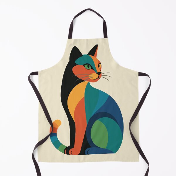 Item preview, Colorful Geometric Cat | Modern Abstract Feline Art designed and sold by ZHD Home Decor - Apparel - Accessories.