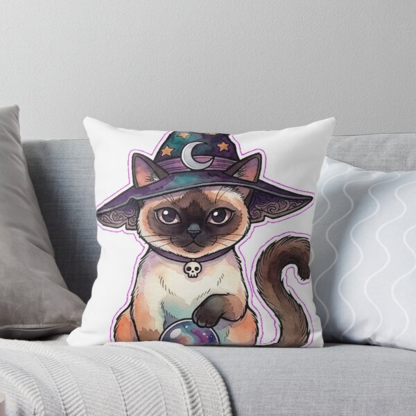 Item preview, Siamese Witch Cat Crystal Ball Magical Wizard Kitten designed and sold by Ghostlycats2026.