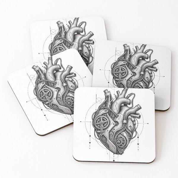 Item preview, Sacred Machine | Cybernetic Heart Tattoo Art designed and sold by rigelcreation.