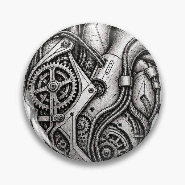 Item preview, Sacred Machine | Cybernetic Heart Tattoo Art designed and sold by rigelcreation.