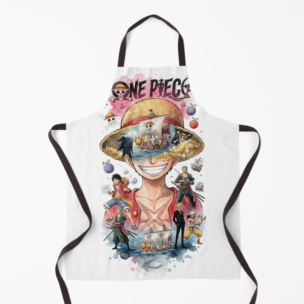 Item preview, One Piece Luffy Straw Hat Pirates Watercolor Anime Art designed and sold by FreakToons.