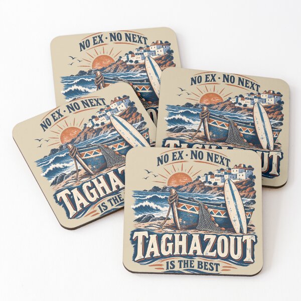 Item preview, Taghazout Morocco Fishing Village Surf – Vintage Coastal T-Shirt designed and sold by AmiGraph.