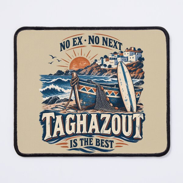 Item preview, Taghazout Morocco Fishing Village Surf – Vintage Coastal T-Shirt designed and sold by AmiGraph.