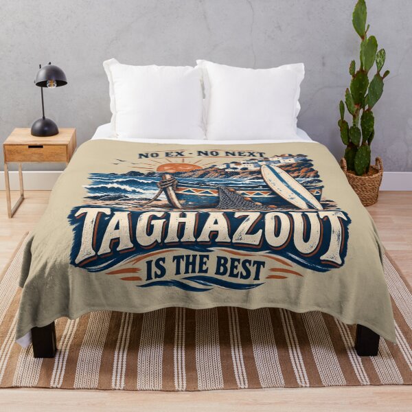 Item preview, Taghazout Morocco Fishing Village Surf – Vintage Coastal T-Shirt designed and sold by AmiGraph.