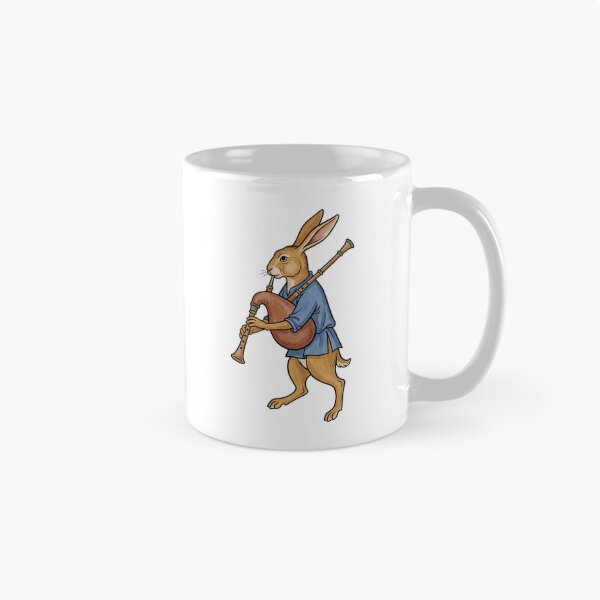 Item preview, The Bagpipe Apocalypse: Medieval Marginalia Hare Art Print designed and sold by FreiherrPK.