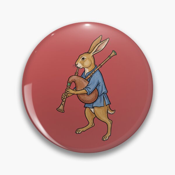 Item preview, The Bagpipe Apocalypse: Medieval Marginalia Hare Art Print designed and sold by FreiherrPK.