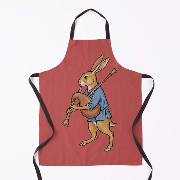 Item preview, The Bagpipe Apocalypse: Medieval Marginalia Hare Art Print designed and sold by FreiherrPK.