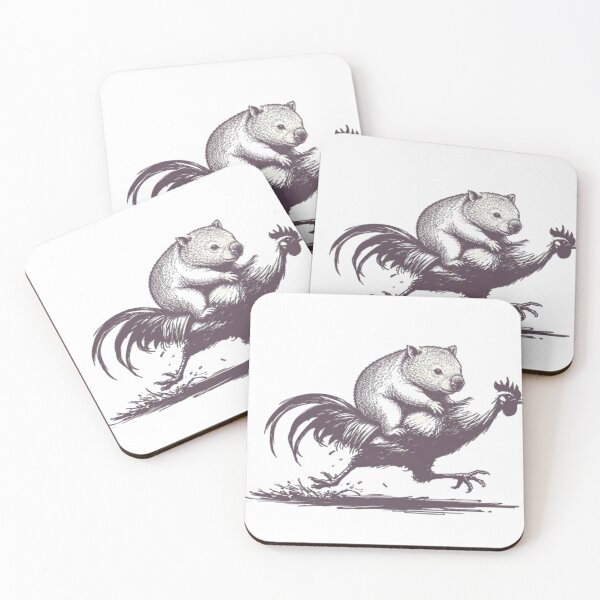 Item preview, Running late Friendly Wombat SKETCH designed and sold by BRETT'S ART STUDIO.