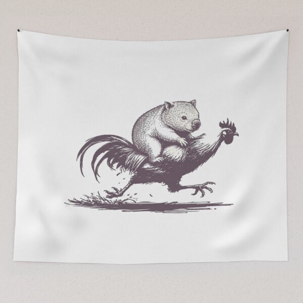 Item preview, Running late Friendly Wombat SKETCH designed and sold by BRETT'S ART STUDIO.