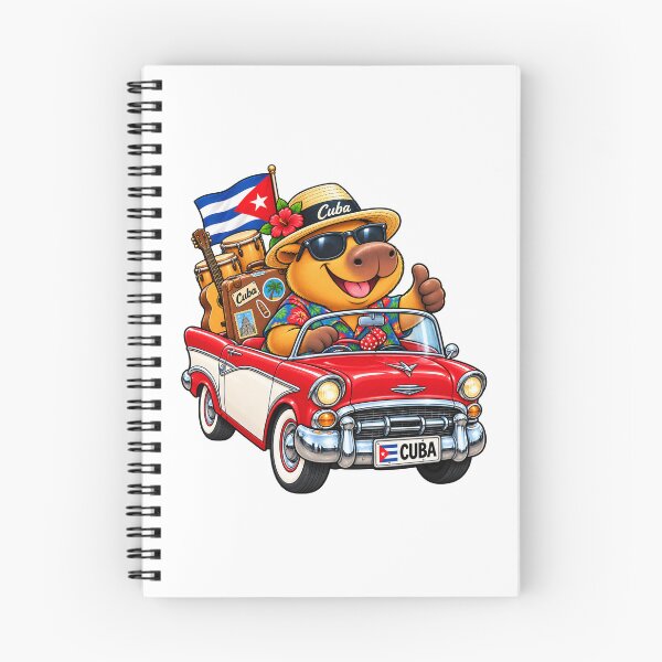 Item preview, Cute Cuban Capybara Vintage Car designed and sold by CapybaraTravels.