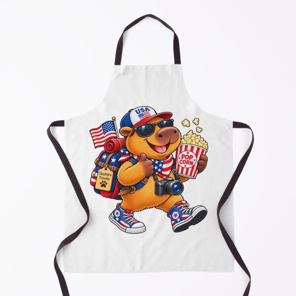 Item preview, Cute American Capybara Popcorn Lover designed and sold by CapybaraTravels.