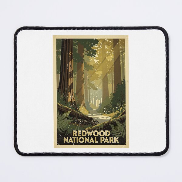 Item preview, Redwood National and State Parks Vintage Travel Art designed and sold by Teelogic.