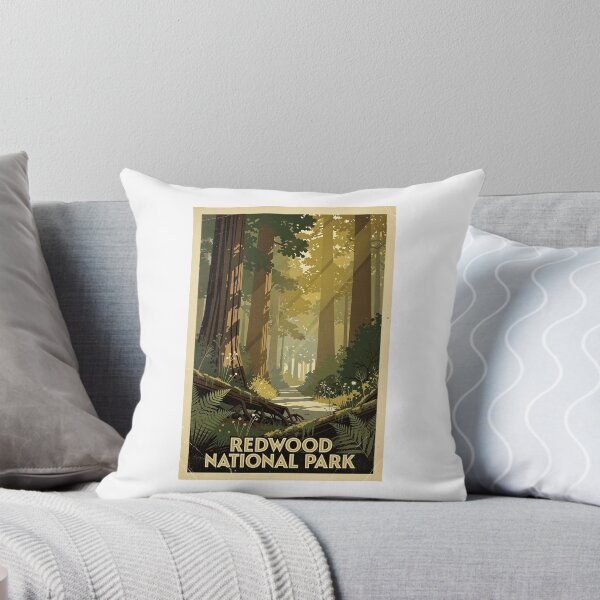 Item preview, Redwood National and State Parks Vintage Travel Art designed and sold by Teelogic.