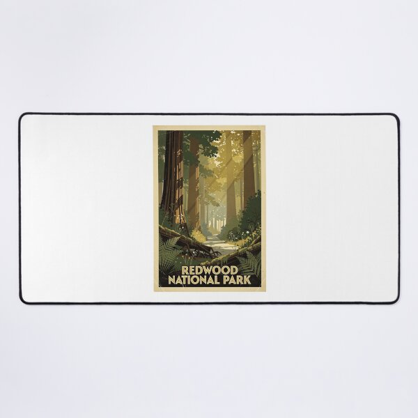 Item preview, Redwood National and State Parks Vintage Travel Art designed and sold by Teelogic.