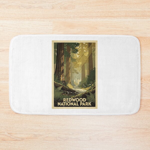 Item preview, Redwood National and State Parks Vintage Travel Art designed and sold by Teelogic.
