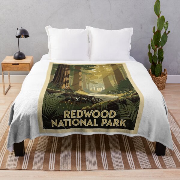 Item preview, Redwood National and State Parks Vintage Travel Art designed and sold by Teelogic.
